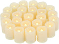 Flickering Battery Operated Flameless Votive LED Candles White 24 Pack