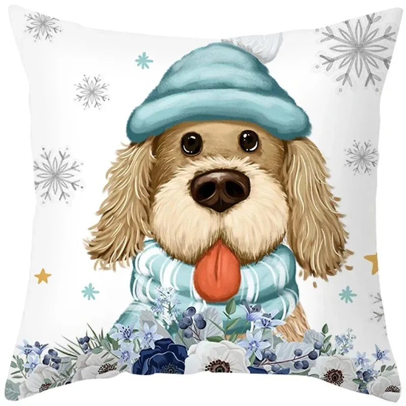 45Cm Christmas Cushion Cover Pillowcase 2025 Christmas Decorations for Home Ornament Xmas New Year Christmas Decor 2026 Noel