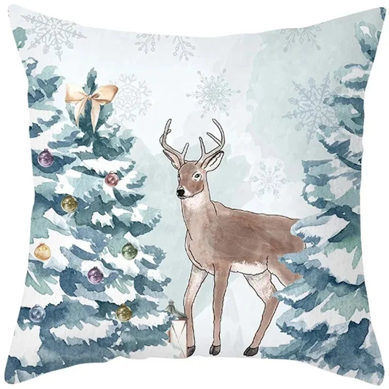 45Cm Christmas Cushion Cover Pillowcase 2025 Christmas Decorations for Home Ornament Xmas New Year Christmas Decor 2026 Noel