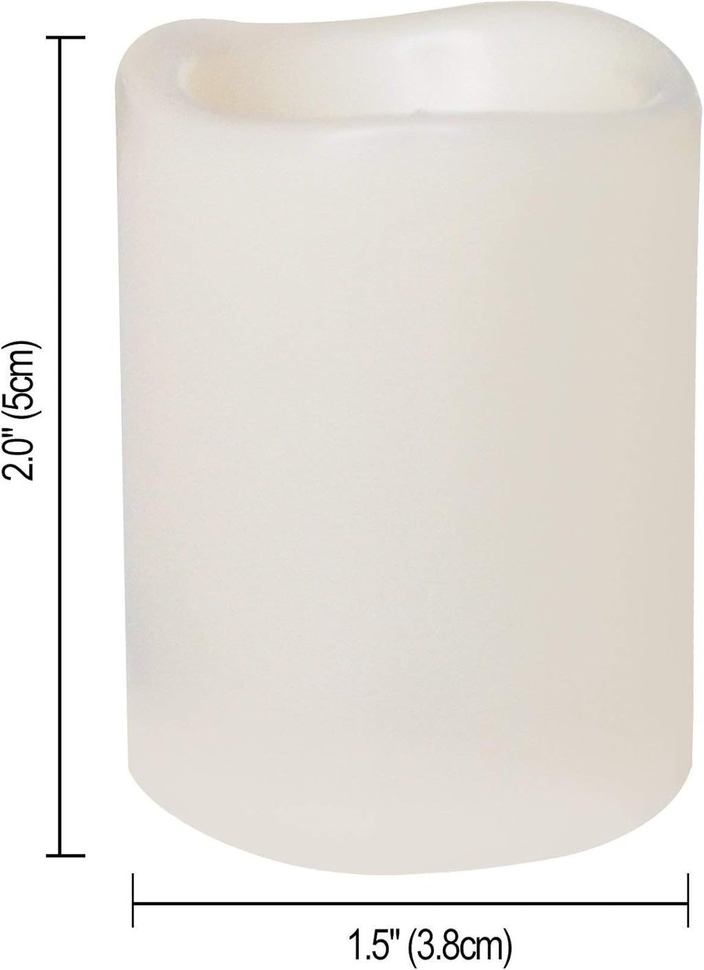 Flickering Battery Operated Flameless Votive LED Candles White 24 Pack